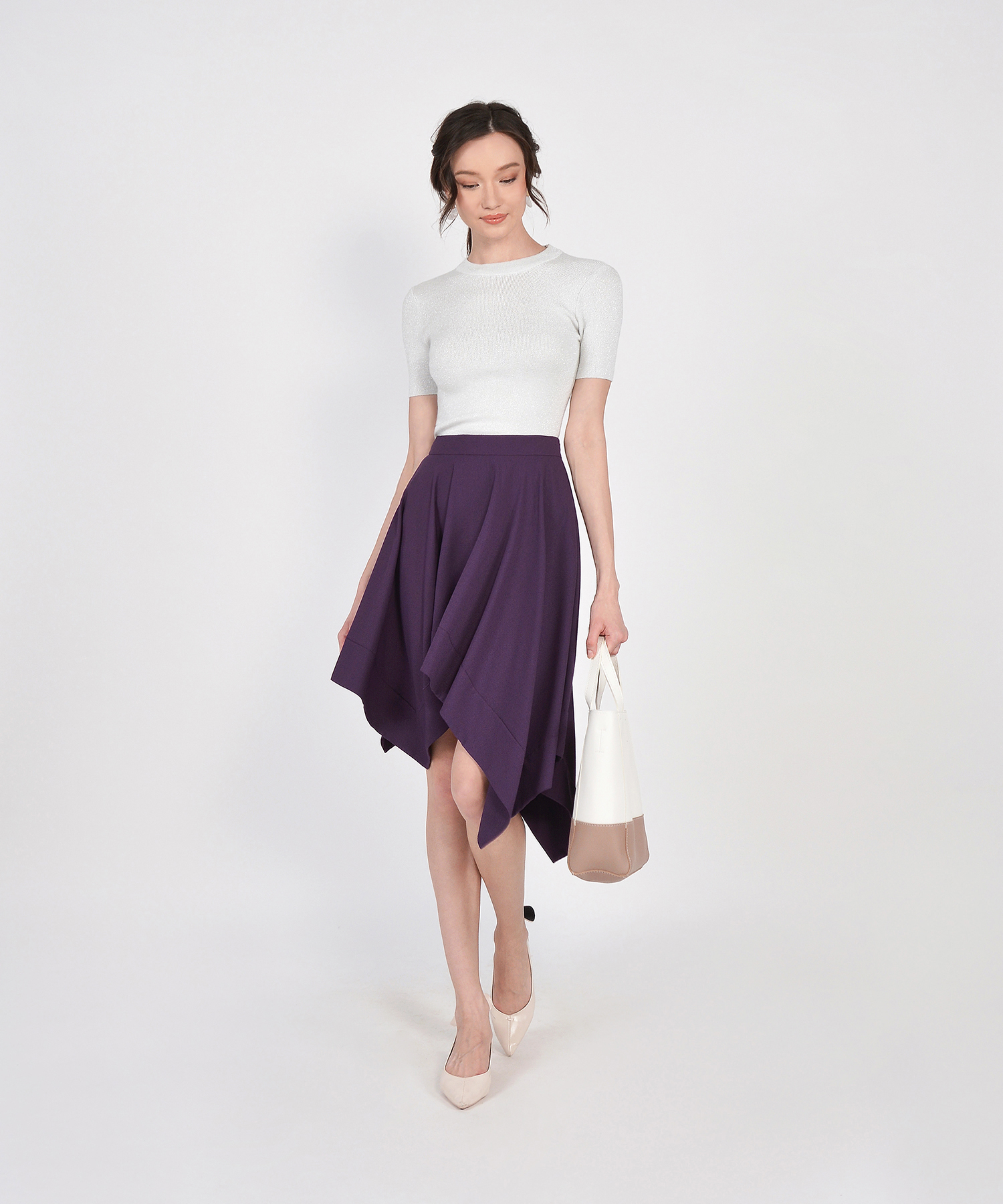 Cascade Asymmetrical Skirt - Royal Purple
